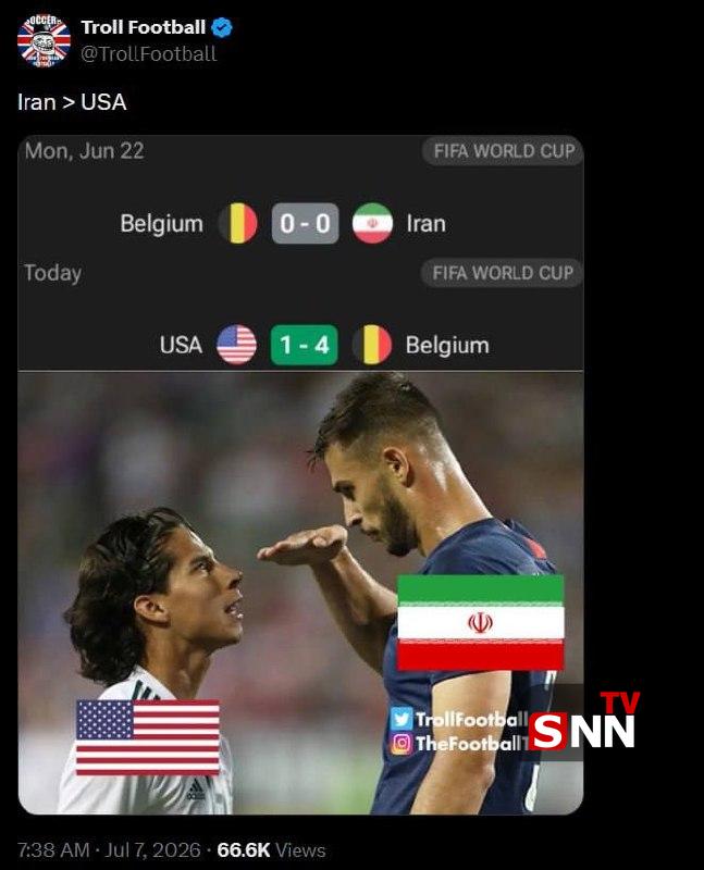 نتایج فوتبال ایران و بلژیک