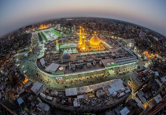 ببینید | آتش‌سوزی در نزدیکی حرم امام حسین(ع) 