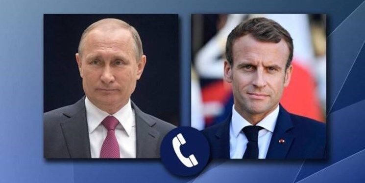 انتقاد پوتین از ارسال تسلیحات به اوکراین در تماس با ماکرون