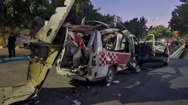 شهادت ۳ نفر در پی حمله پهپادی به یک آمبولانس در نجف آباد 