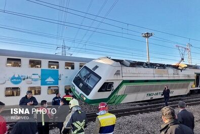 حادثه برخورد دو دستگاه قطار مترو کرج - تهران