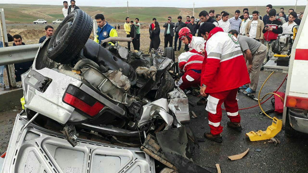 تصادفی با هفت مصدوم در جاده شهررضا_اصفهان