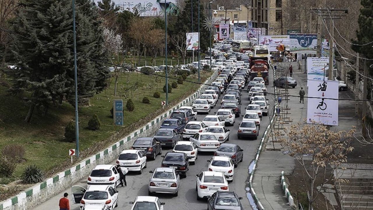 ترافیک فوق سنگین در جاده چالوس
