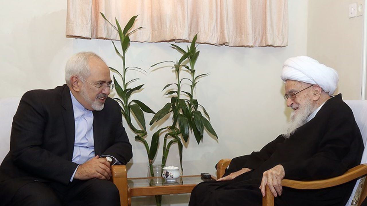 ظریف با آیت‌الله صافی گلپایگانی دیدار کرد