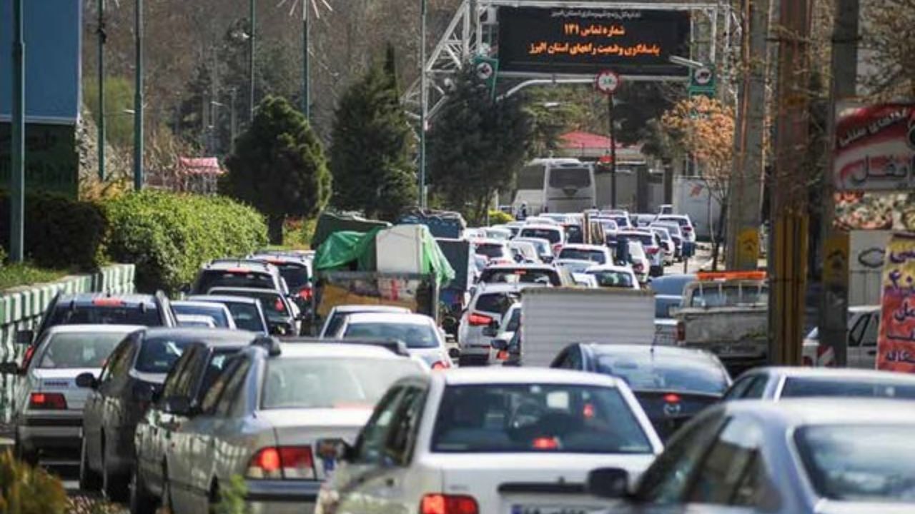 ترافیک پرحجم در محور کرج-چالوس