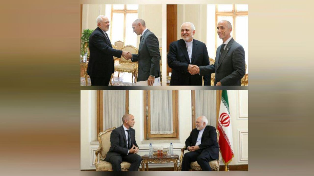 سفیر جدید ایتالیا رونوشت استوارنامه خود را تحویل ظریف داد