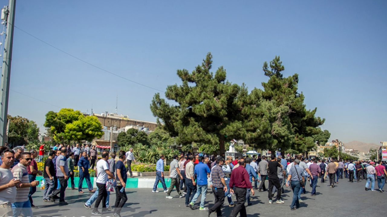 تجمع کارگران هپکو در مرکز شهر اراک