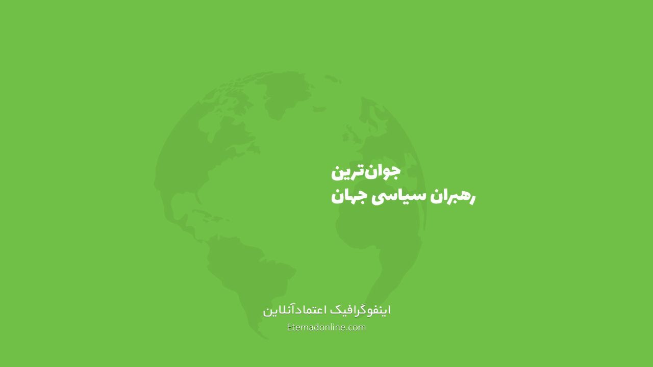 اینفوگرافی| جوان‌ترین رهبران سیاسی جهان