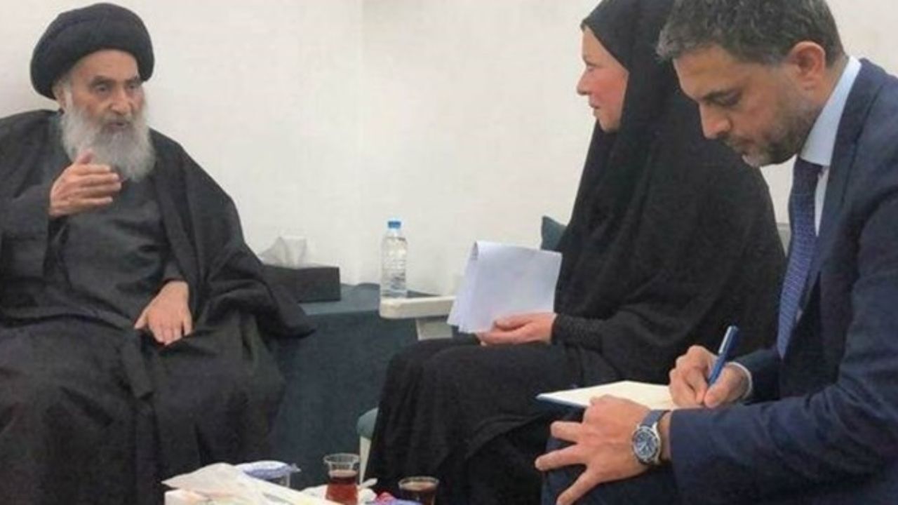 نماینده سازمان ملل درعراق برای آیت‌الله سیستانی آرزوی شفای عاجل کرد