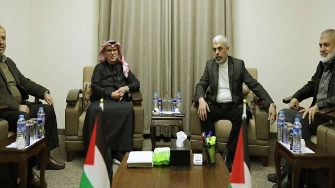 دیدار رئیس دفتر سیاسی حماس با مقام قطری