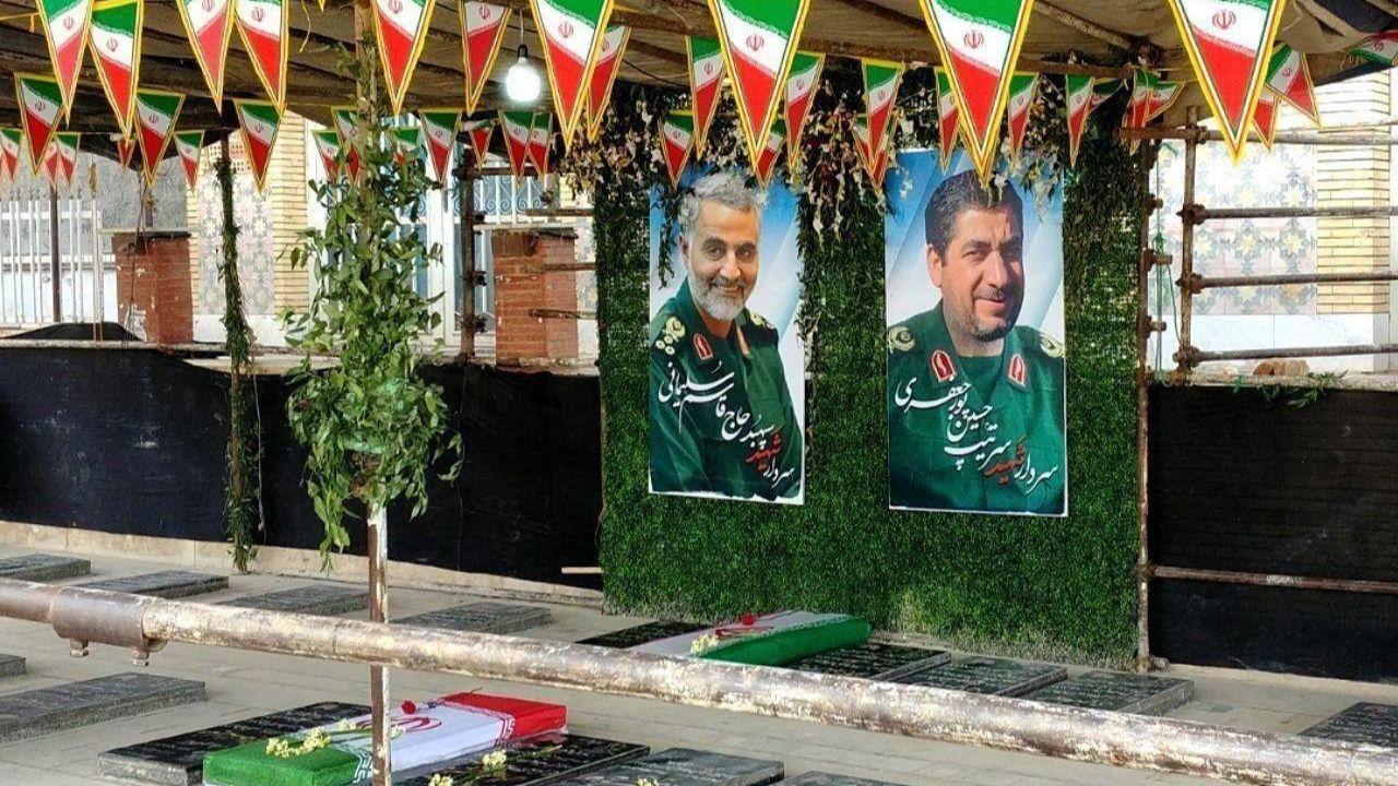 سنگ جدید آرامگاه سردار سلیمانی رونمایی شد + ویدئو