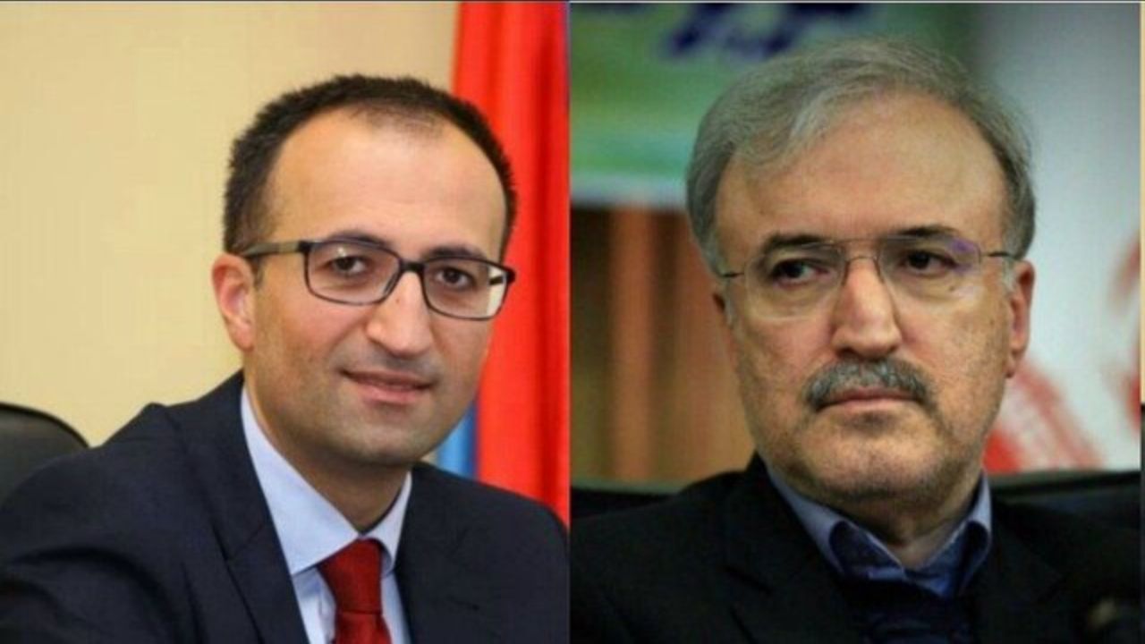 گفت و گوی وزرای بهداشت ایران و ارمنستان با محوریت کرونا