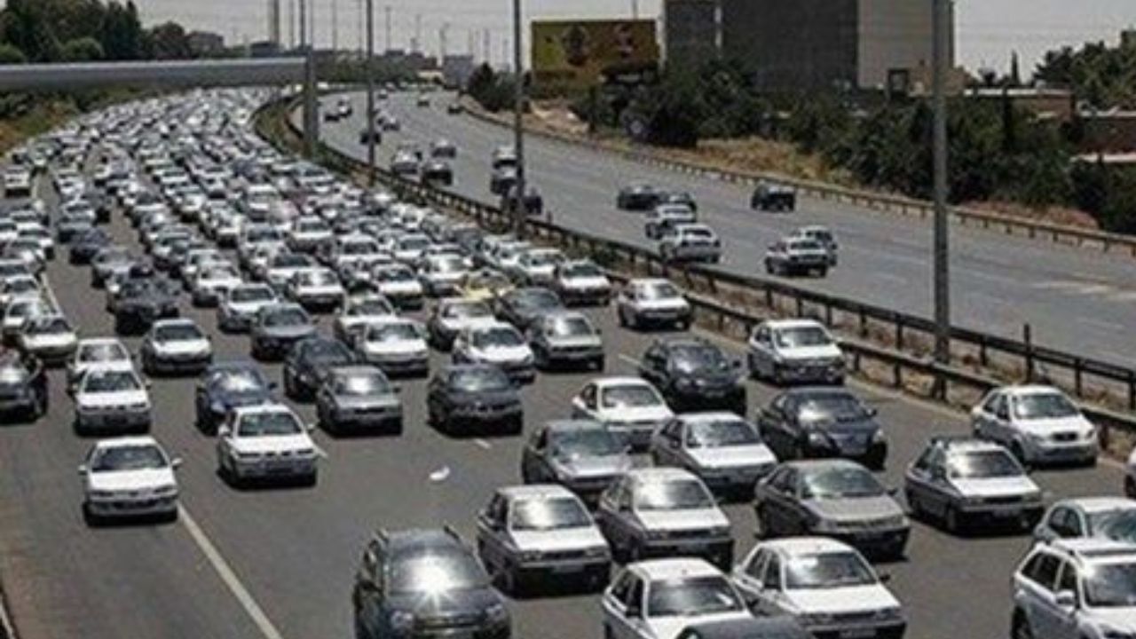 ترافیک سنگین در آزادراه قزوین_کرج_تهران