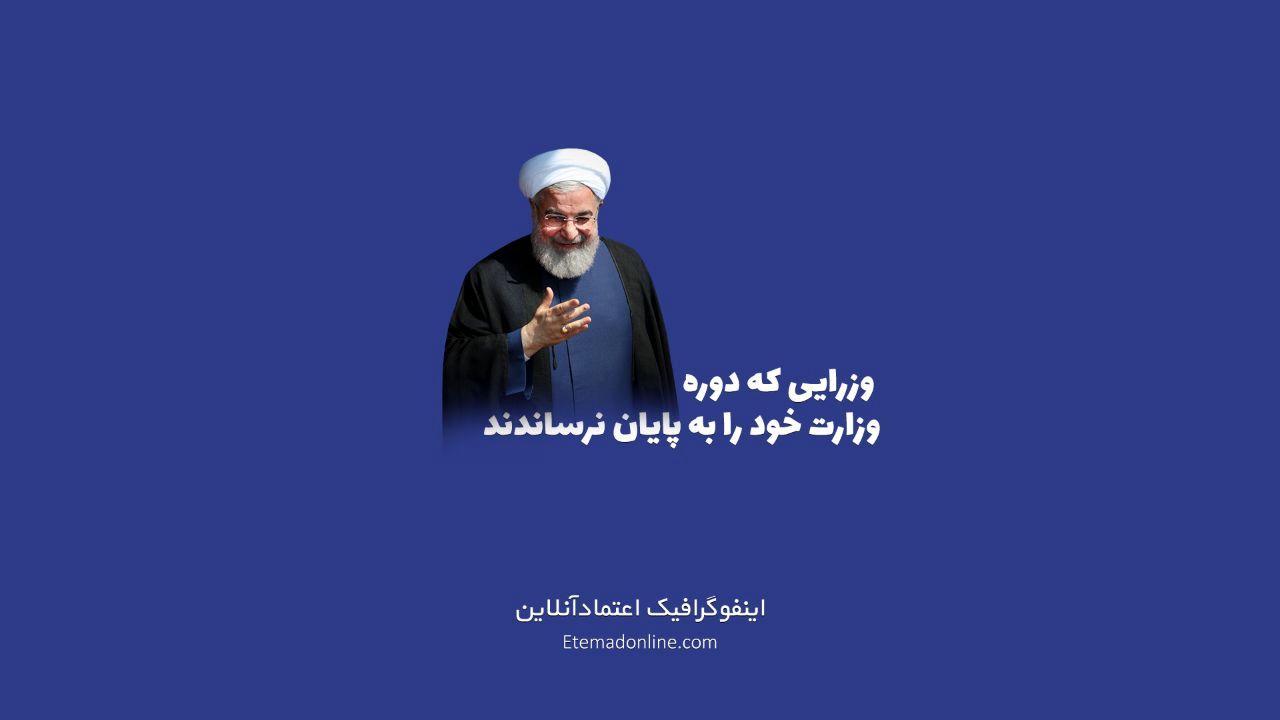 تیترمصور| وزرای نیمه‌راه روحانی در یک نگاه