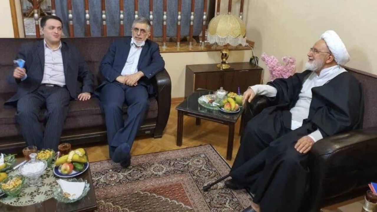 دو عضو حزب کارگزاران با شیخ مهدی کروبی دیدار کردند + عکس