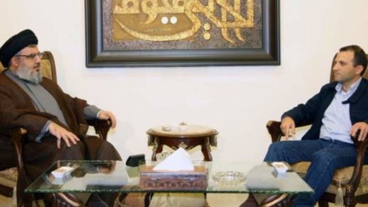 دیدار مجازی سید حسن نصرالله و جبران باسیل