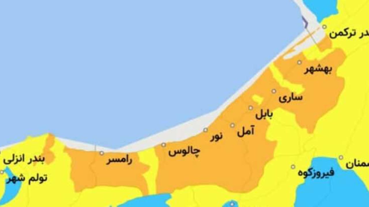 وضعیت کرونایی 7 شهرستان مازندران زرد شد