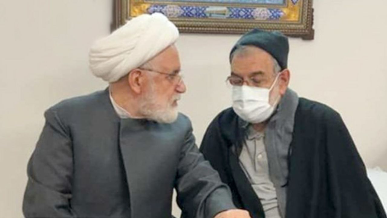 مهدی کروبی از قدرت‌الله علیخانی عیادت کرد + تصویر