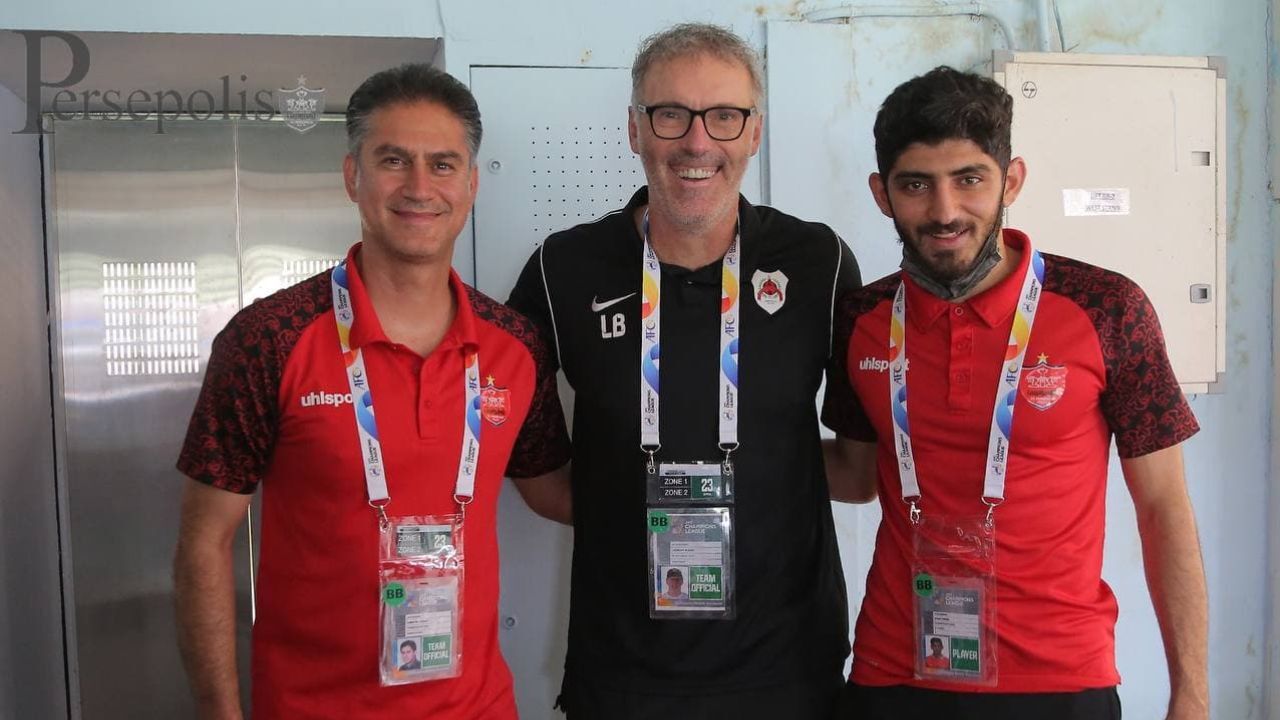 دیدار 2 پرسپولیسی با اسطوره فوتبال فرانسه + عکس