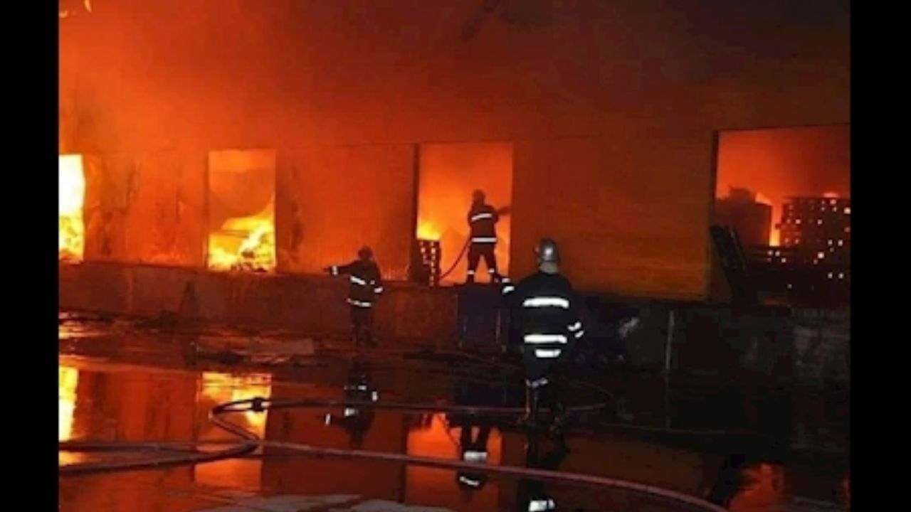 آتش سوزی گسترده در مرکز بغداد