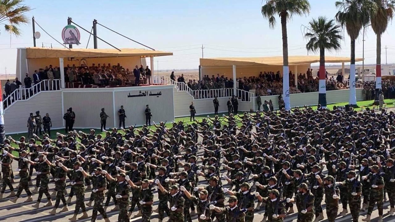 رژه نیروهای سازمان الحشد الشعبی آغاز شد
