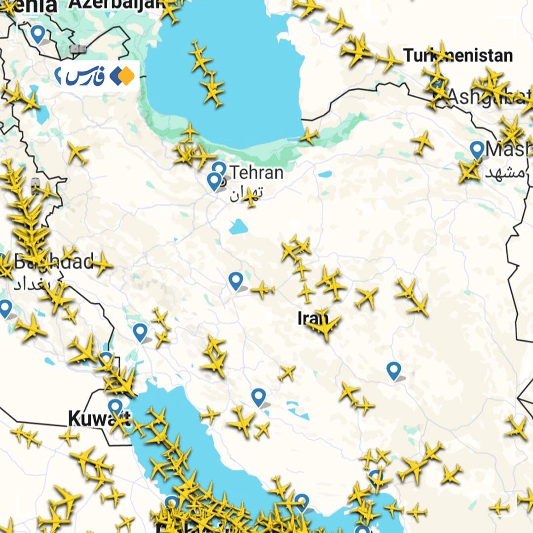 آسمان ایران کاملا بسته شد