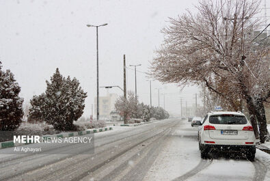 بارش برف زمستانی در ارومیه