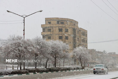 بارش برف زمستانی در ارومیه