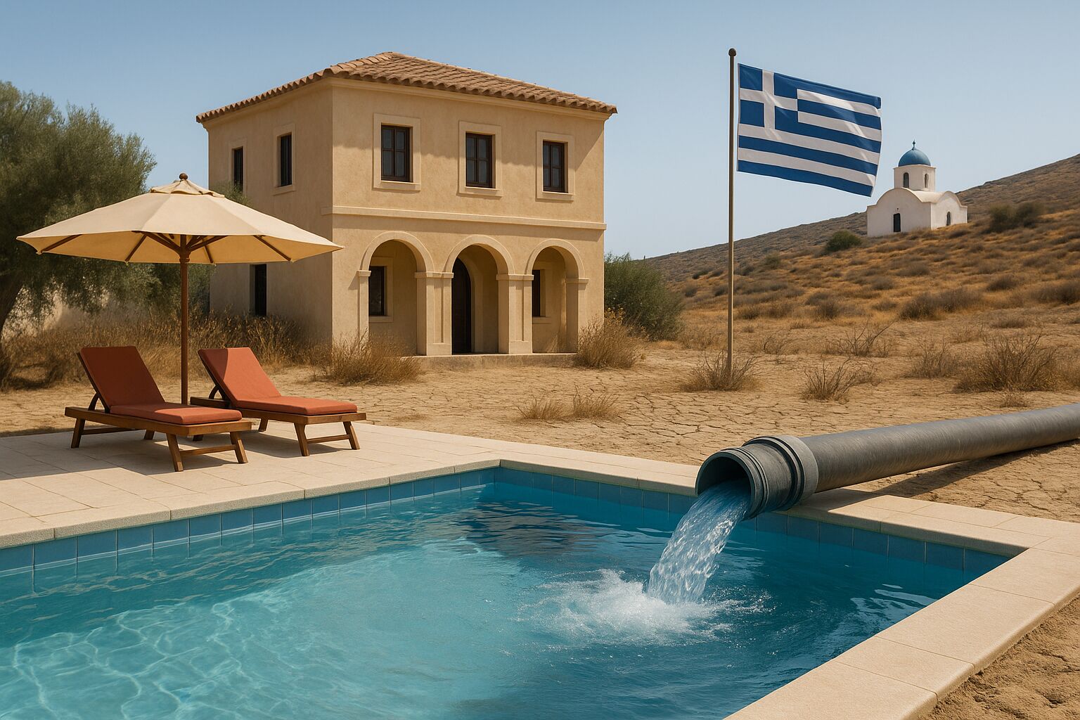 هتل‌ های جزیره برای مقابله با خشکسالی، استخرهایشان را با آب دریا پر می‌کنند!!