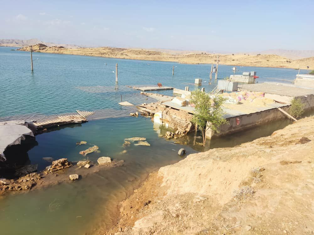 وضعیت 8 روستای حاشیه سد گتوند که زیر آب رفتند + تصاویر و ویدئو