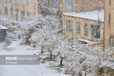 بارش برف زمستانی در ارومیه