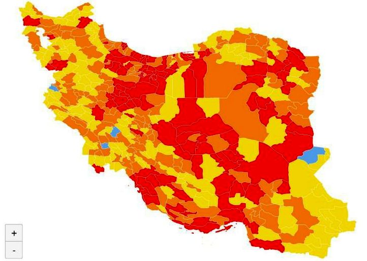 اعلام رنگ‌بندی جدید کرونایی